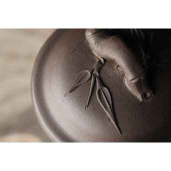 凌玉妹 竹型 紫泥急須/茶壺　P384 