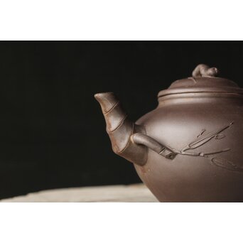 凌玉妹 竹型 紫泥急須/茶壺　P384 