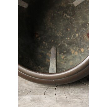 斑柴銅 獅子耳 涼炉/瓶掛　M348 