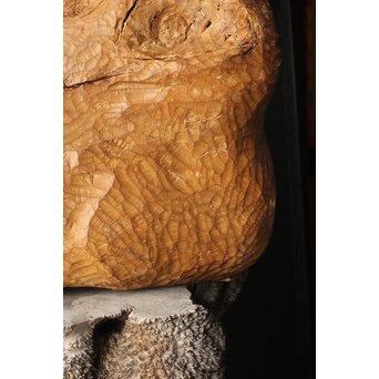 恐竜か 駱駝か 木彫オブジェ　X399 