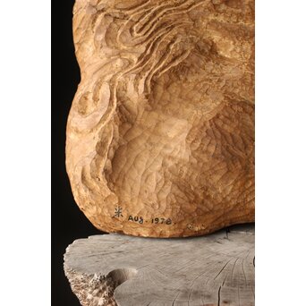 恐竜か 駱駝か 木彫オブジェ　X399 