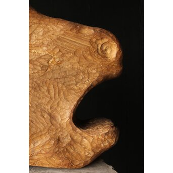 恐竜か 駱駝か 木彫オブジェ　X399 