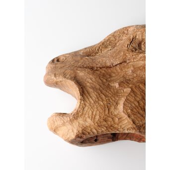 恐竜か 駱駝か 木彫オブジェ　X399 