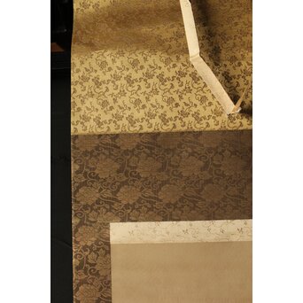 倣 柳沢淇園 柳里恭 唐人物 絹本軸装　Z387 