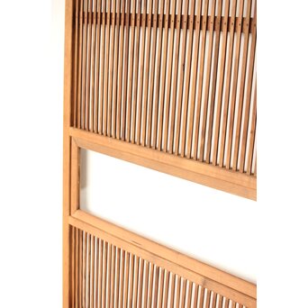 クリアガラス 白木格子戸 3枚1組　L1073 中央には透明ガラス