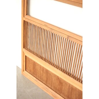 クリアガラス 白木格子戸 3枚1組　L1073 