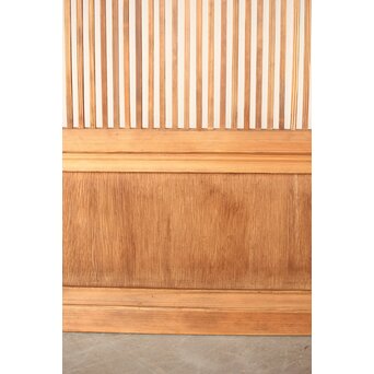 クリアガラス 白木格子戸 3枚1組　L1073 腰板は合板　多少やつれ