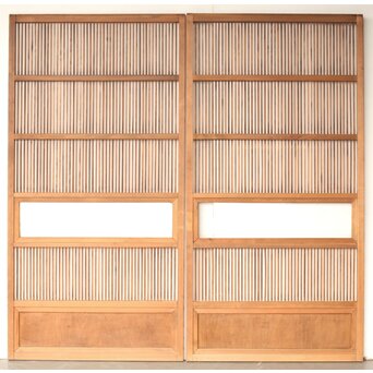 クリアガラス 白木格子戸 3枚1組　L1073 AB ウラ　障子枠はありません