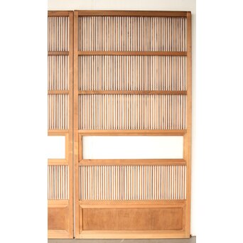 クリアガラス 白木格子戸 3枚1組　L1073 