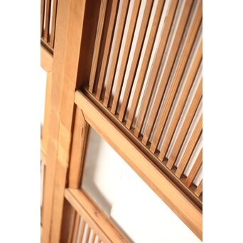 クリアガラス 白木格子戸 3枚1組　L1073 