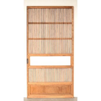 クリアガラス 白木格子戸 3枚1組　L1073 C　表