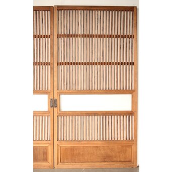 クリアガラス 白木格子戸 3枚1組　L1073 