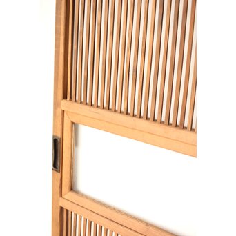 クリアガラス 白木格子戸 3枚1組　L1073 