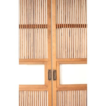 クリアガラス 白木格子戸 3枚1組　L1073 
