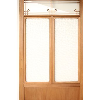 曲木組子のプレスガラス戸L　GD0159 