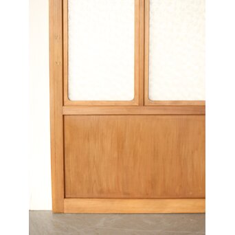 曲木組子のプレスガラス戸L　GD0159 