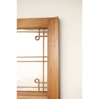 曲木組子のプレスガラス戸L　GD0159 