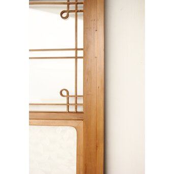 曲木組子のプレスガラス戸L　GD0159 綺麗にサイドを拡張しています