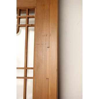 曲木組子のプレスガラス戸L　GD0159 