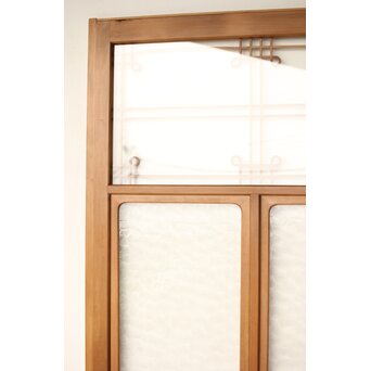 曲木組子のプレスガラス戸L　GD0159 