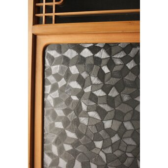 曲木組子のプレスガラス戸L　GD0159 