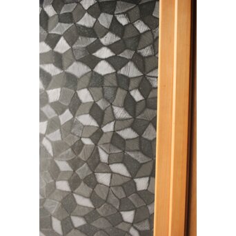 曲木組子のプレスガラス戸L　GD0159 