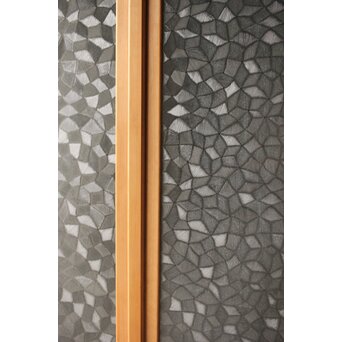 曲木組子のプレスガラス戸L　GD0159 