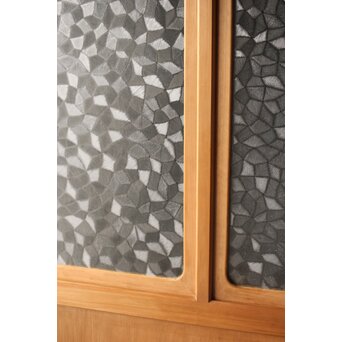 曲木組子のプレスガラス戸L　GD0159 