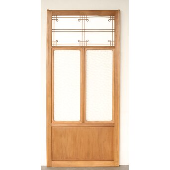 曲木組子のプレスガラス戸L　GD0159 