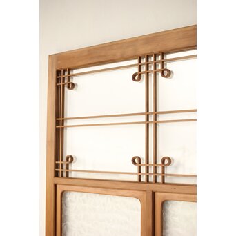 曲木組子のプレスガラス戸M　GD0160 