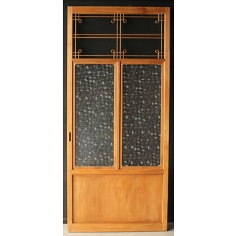 曲木組子のプレスガラス戸M　GD0160