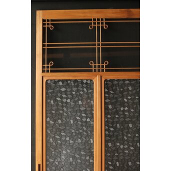 曲木組子のプレスガラス戸M　GD0160 