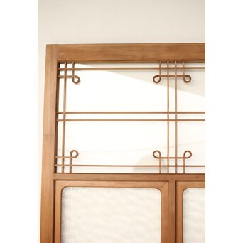 曲木組子のプレスガラス戸M　GD0160 上部は透明ガラス