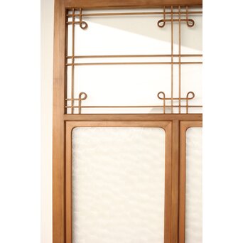 曲木組子のプレスガラス戸M　GD0160 