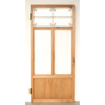 曲木組子のプレスガラスドア　GD0161 