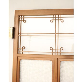 曲木組子のプレスガラスドア　GD0161 