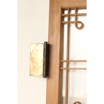 曲木組子のプレスガラスドア　GD0161 