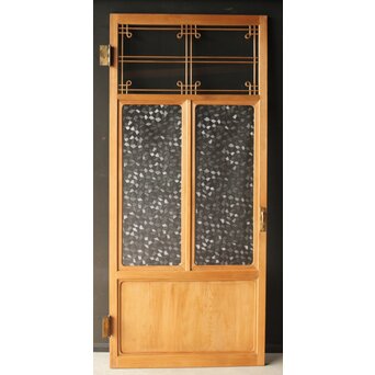 曲木組子のプレスガラスドア　GD0161