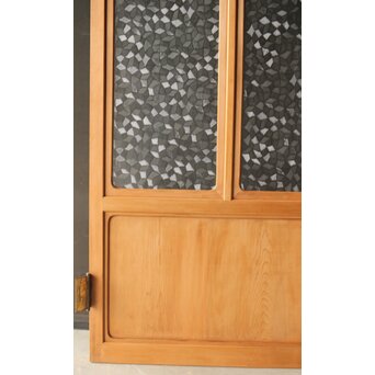 曲木組子のプレスガラスドア　GD0161 