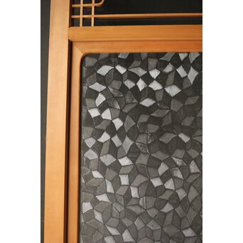 曲木組子のプレスガラスドア　GD0161 