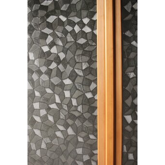 曲木組子のプレスガラスドア　GD0161 