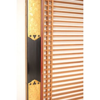 金銅金具 特大寺院筬欄間 2枚1組　R0275 