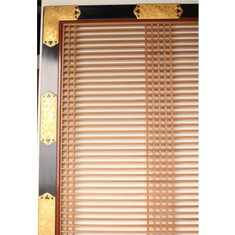 金銅金具 特大寺院筬欄間 2枚1組　R0275 