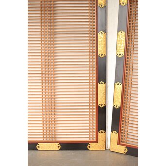 金銅金具 特大寺院筬欄間 2枚1組　R0275 