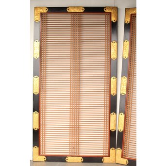 金銅金具 特大寺院筬欄間 2枚1組　R0275 