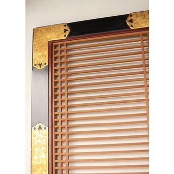 金銅金具 特大寺院筬欄間 2枚1組　R0275 