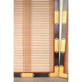 金銅金具 特大寺院筬欄間 2枚1組　R0275 