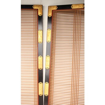 金銅金具 特大寺院筬欄間 2枚1組　R0275 