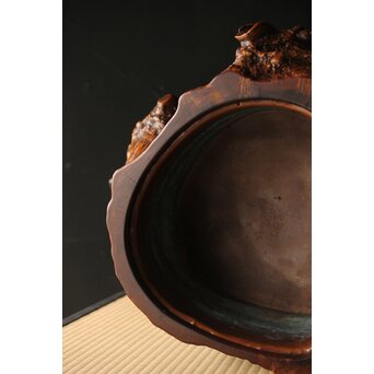 天然木 自然木の瓶掛/火鉢　X400 