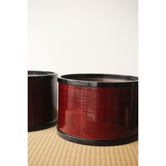 渡辺喜三郎 曲木/まげわっぱ 火鉢/瓶掛 2個1組　Q323 